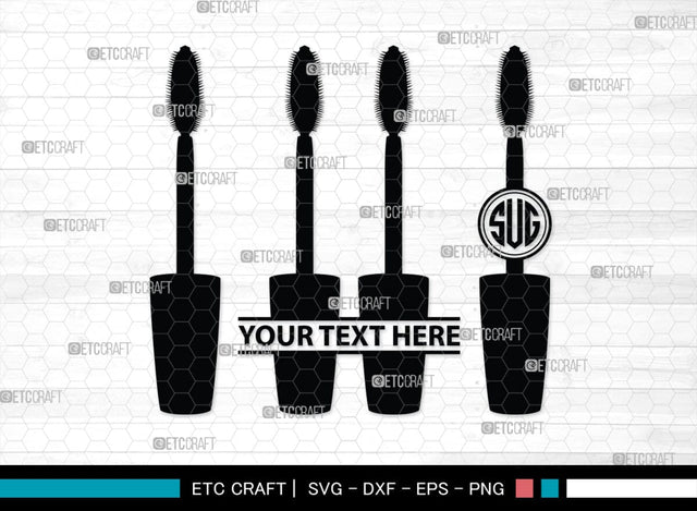 Cosmetics Bundle Monogram, Cosmetics Bundle Silhouette, Cosmetics Svg, Beauty Tools Svg, Lipstick Svg, Fashion Svg, Cosmetics Bundle, SB00186 SVG ETC Craft 