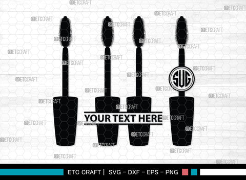 Cosmetics Bundle Monogram, Cosmetics Bundle Silhouette, Cosmetics Svg, Beauty Tools Svg, Lipstick Svg, Fashion Svg, Cosmetics Bundle, SB00186 SVG ETC Craft 