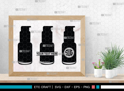 Cosmetics Bundle Monogram, Cosmetics Bundle Silhouette, Cosmetics Svg, Beauty Tools Svg, Lipstick Svg, Fashion Svg, Cosmetics Bundle, SB00186 SVG ETC Craft 