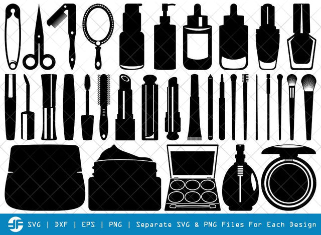 Cosmetics Bundle SVG Cut Files | Beauty Tools Silhouette SVG ETC Craft 