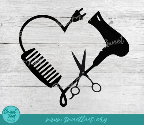 Cosmetologist Heart PNG JPG SVG Sweet Tees 