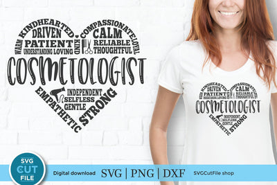 Cosmetologist svg, cosmetology svg, hair and makeup svg, hair stylist svg, salon, salon worker, gift idea, svgcutfile shop SVG SVG Cut File 