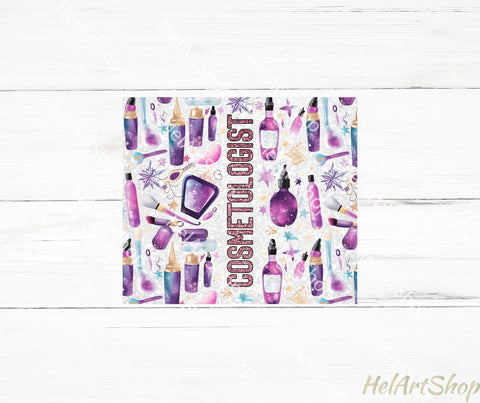 Cosmetologist Tumbler Wrap, 20Oz Skinny Tumbler PNG Sublimation _HelArtShop_ 