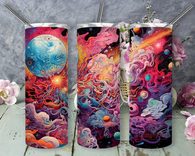 Cosmic Commotion 20oz Skinny Tumbler Png, Colorful Celestial Night Sky Png, Cosmic Galaxy Tumbler Wrap Png, Seamless Patterns Tumbler, Abstract Cosmic Seamless Pattern Sublimation DesignSVG 