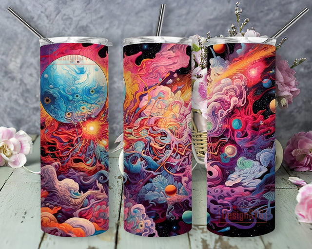 Cosmic Commotion 20oz Skinny Tumbler Png, Colorful Celestial Night Sky Png, Cosmic Galaxy Tumbler Wrap Png, Seamless Patterns Tumbler, Abstract Cosmic Seamless Pattern Sublimation DesignSVG 