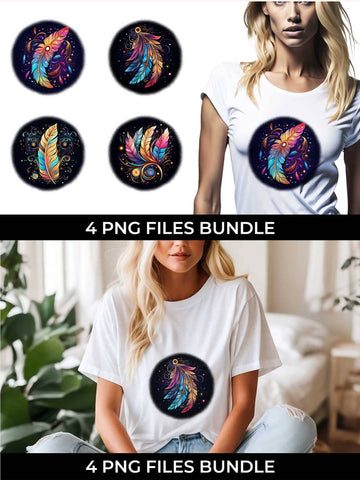 Cosmic Feather Tribe - Sublimation T-Shirt Bundle Sublimation Sintegra 