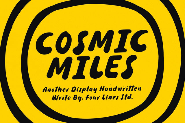 Cosmic Miles - Hand drawn Font Font Four Lines Std. 