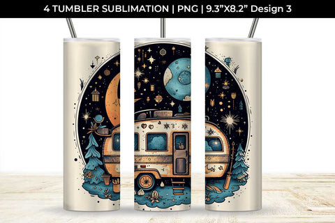 Cosmic Nomad - Boho Tumbler Wrap Bundle Sublimation Sintegra 