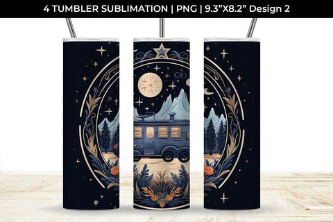 Cosmic Nomad - Boho Tumbler Wrap Bundle Sublimation Sintegra 