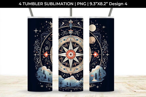 Cosmic Nomad - Boho Tumbler Wrap Bundle Sublimation Sintegra 