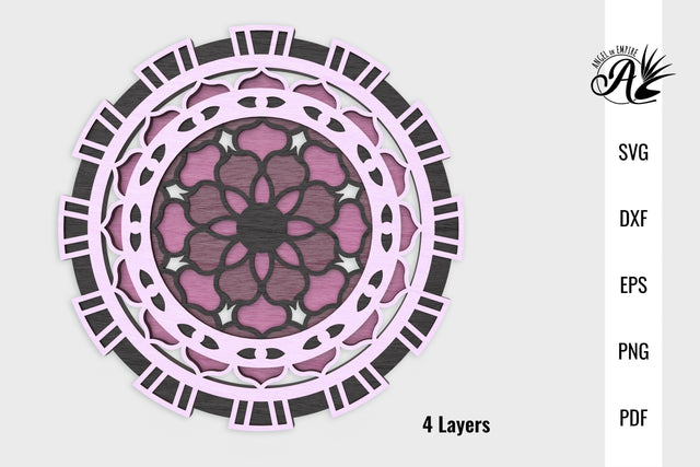 Cosmos Flower Mandala SVG cut files SVG Angel on Empire 