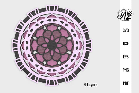 Cosmos Flower Mandala SVG cut files SVG Angel on Empire 