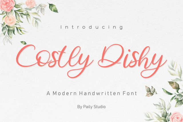 Costly Dishy Modern Handwritten Font Font Paily Studio 