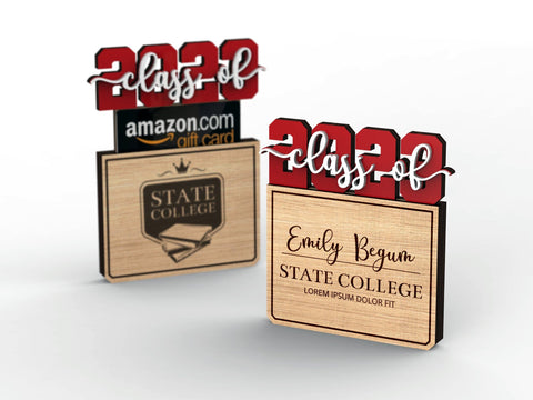 Costomizable graduation gift card holder | School, university or college |Class of 2023 | Svg Laser-Ready Cut Files SVG Shelly Agronin 