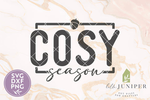 Cosy Season SVG, UK Spelling, Fall Shirt Design SVG LilleJuniper 