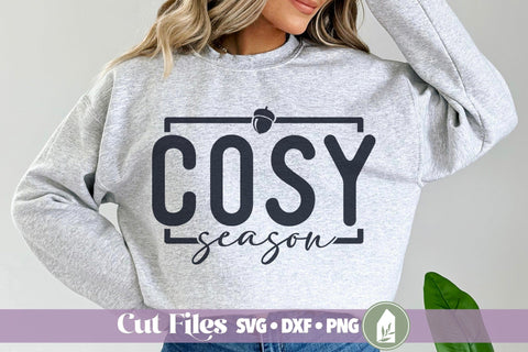 Cosy Season SVG, UK Spelling, Fall Shirt Design SVG LilleJuniper 