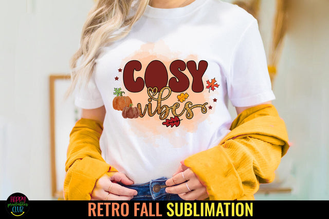 Cosy Vibes I Fall Sublimation Design I Autumn Sublimation Sublimation Happy Printables Club 
