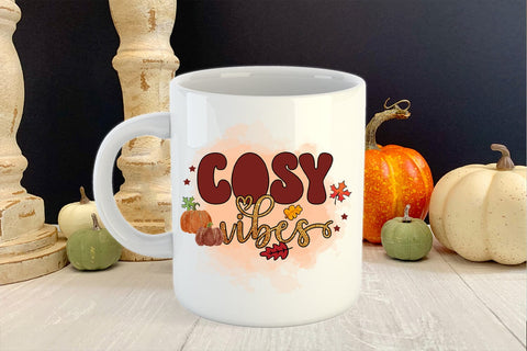 Cosy Vibes I Fall Sublimation Design I Autumn Sublimation Sublimation Happy Printables Club 