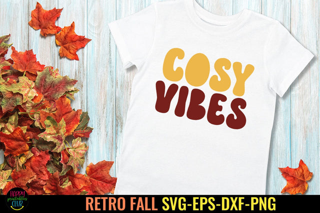 Cosy Vibes SVG I Retro Fall SVG I Autumn SVG I Groovy Fall SVG SVG Happy Printables Club 