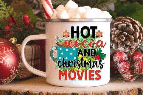 Cot cocoa and christmas movies Sublimation PNG, Sublimation Christmas Design Sublimation Regulrcrative 