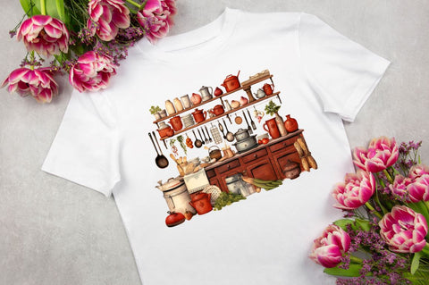 Cottage Farmhouse Kitchen Clipart Sublimation Regulrcrative 