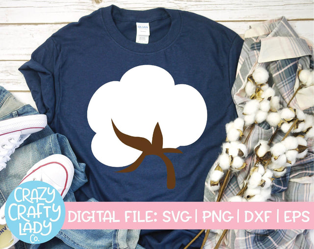 Cotton Boll | Fall SVG Cut File SVG Crazy Crafty Lady Co. 