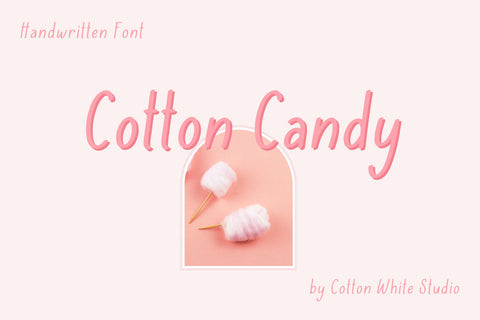 Cotton Candy Font Cotton White Studio 