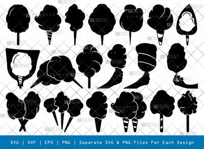 Cotton Candy Silhouette, Cotton Candy SVG, Candy Svg, Sweets Svg, Candy Floss Svg, Cotton Candy Bundle, SB00842 SVG ETC Craft 