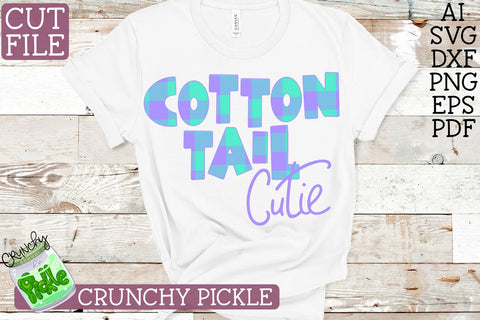 Cotton Tail Cutie Easter Plaid SVG SVG Crunchy Pickle 