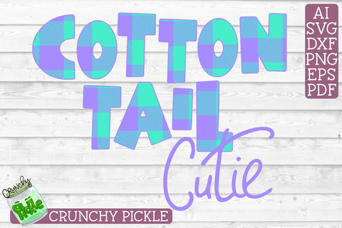 Cotton Tail Cutie Easter Plaid SVG SVG Crunchy Pickle 