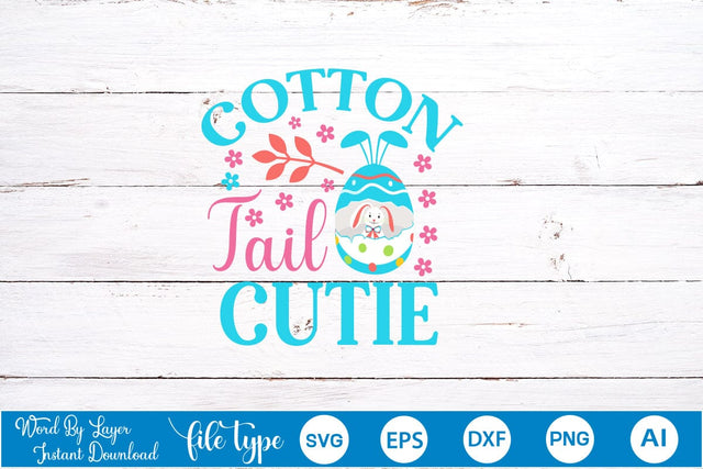 Cotton Tail Cutie SVG Cut File SVGs,Quotes and Sayings,Food & Drink,On Sale, Print & Cut SVG DesignPlante 503 