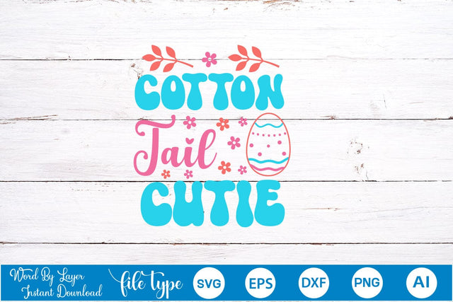 Cotton Tail Cutie SVG Cut File SVGs,Quotes and Sayings,Food & Drink,On Sale, Print & Cut SVG DesignPlante 503 