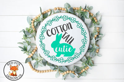 cotton Tail Cutie SVG | Easter SVG | Spring SVG | Easter Bunny SVG SVG RedFoxDesignsUS 