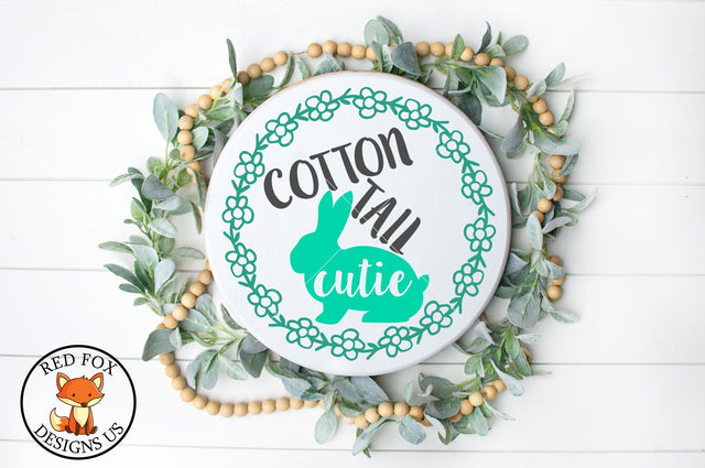 cotton Tail Cutie SVG | Easter SVG | Spring SVG | Easter Bunny SVG SVG RedFoxDesignsUS 