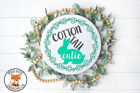 cotton Tail Cutie SVG | Easter SVG | Spring SVG | Easter Bunny SVG SVG RedFoxDesignsUS 