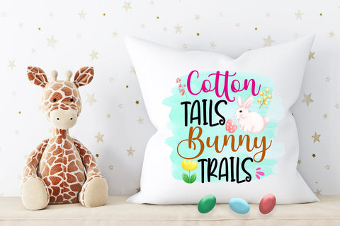 Cotton Tails Bunny Trails I Easter Sublimation I Easter PNG Sublimation Happy Printables Club 