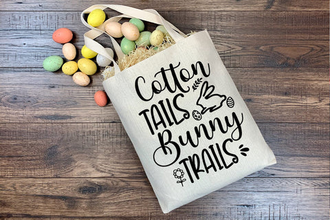 Cotton Tails Bunny Trails I Easter SVG I Easter Cut Files SVG Happy Printables Club 