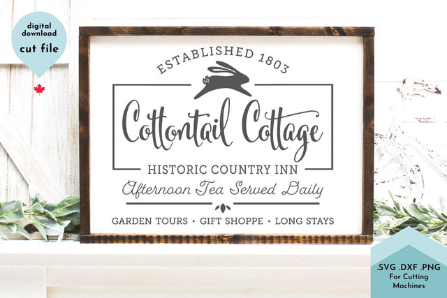 Cottontail Cottage Vintage Easter Sign SVG SVG Lettershapes 
