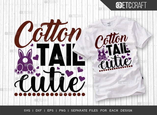 Cottontail Cutie SVG Cut File | Cutie Bunny Svg | Bunny Lover Svg | Rabbit Svg | Bunny Bandana Svg | Bunny Quote Design SVG ETC Craft 