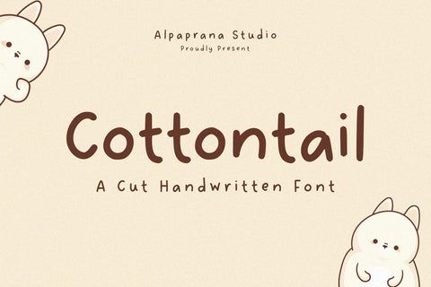 Cottontail - Handwritten Font Font Alpaprana Studio 