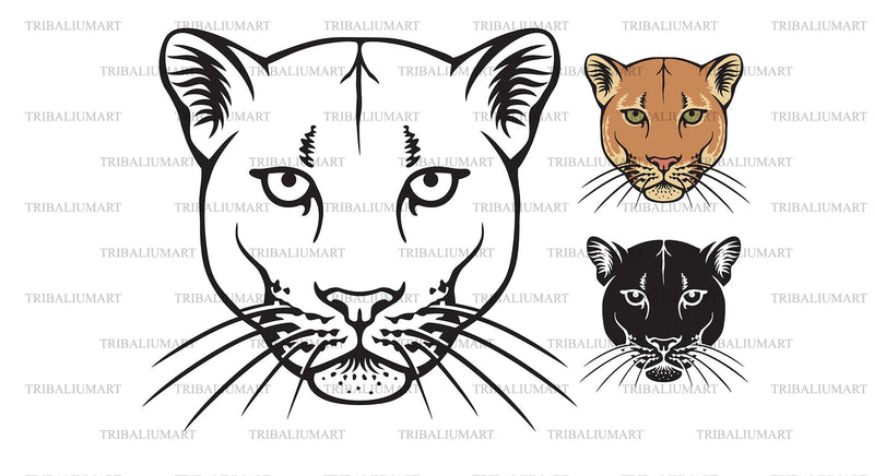 Cougar head SVG TribaliumArtSF 