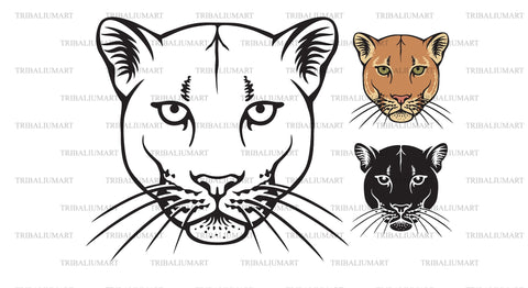 Cougar head SVG TribaliumArtSF 