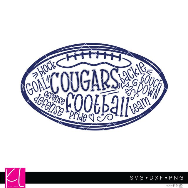 Cougars Football SVG Kelly Lollar Designs 