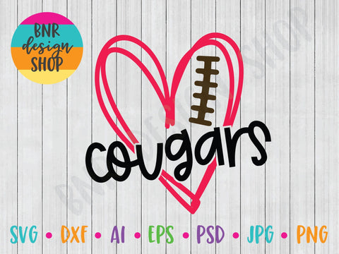 Cougars Football SVG SVG BNRDesignShop 