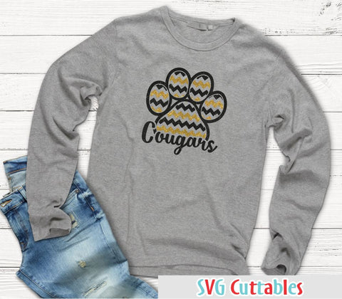Cougars paw prints SVG Svg Cuttables 