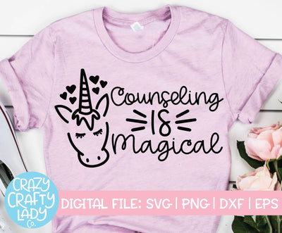 Counseling Is Magical | School Quote SVG Cut File SVG Crazy Crafty Lady Co. 