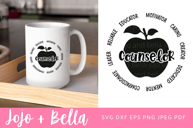 Counselor Svg, School Counselor Svg, Counselor Cut File, Back to School Svg, Svg Files for Cricut, Silhouette, Sublimation Design Downloads SVG Jojo&Bella 