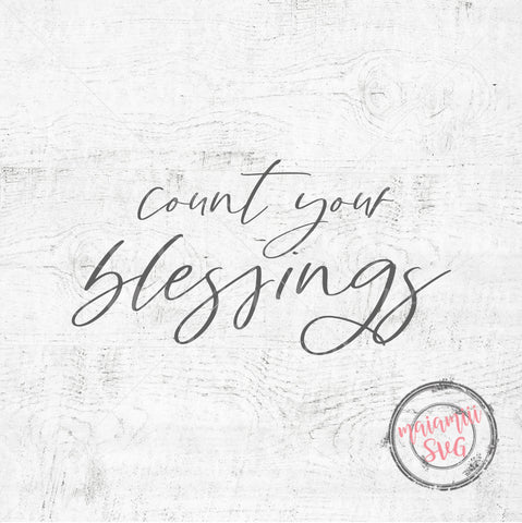 Count Your Blessings, Fall Saying Svg, Blessings Svg, Give Thanks Svg, Fall Sign Svg, Hand Lettered Svg SVG MaiamiiiSVG 