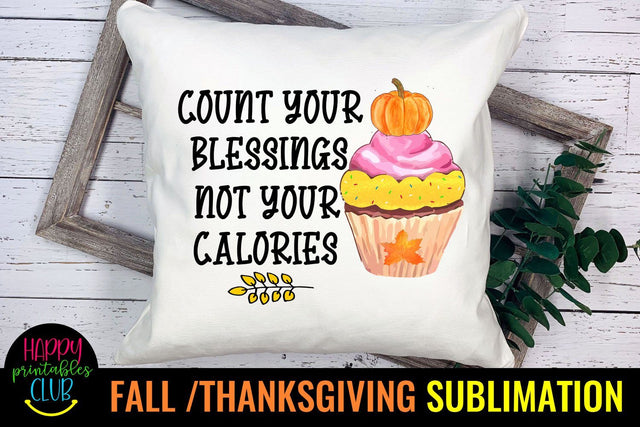 Count Your Blessings-Fall Thanksgiving Sublimation Design Sublimation Happy Printables Club 