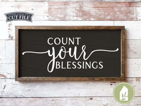 Count Your Blessings SVG | Thanksgiving SVG | Circle Sign SVG SVG LilleJuniper 